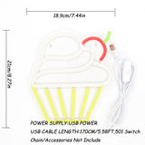 TONGER® Muffin Cup Cake With Cherry Wall LED Neon Sign Light