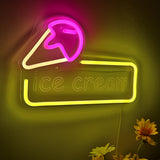 TONGER® Ice Cream Wall LED Neon Sign Light