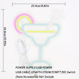 TONGER® Cocktails Wall LED Neon Sign Light