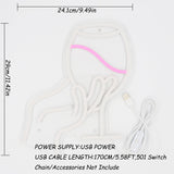 TONGER® Hand With Glasses Wall LED Neon Sign Light