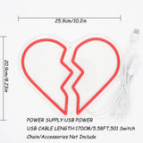 TONGER® Broken Heart Artist Wall LED Neon Sign Light
