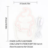 TONGER® Melting Ice Cream Cupcake Wall LED Neon Sign Light