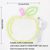 TONGER® Golden Apple Wall LED Neon Sign Light