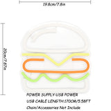 TONGER® Hamburger Wall LED Neon Sign Light