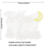 TONGER® To the Moon and Back Wall LED Neon Sign Light