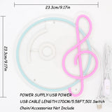 TONGER® CD With Music Symbol Wall LED Neon Sign Light