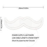 TONGER® Man Beard Moustache Wall LED Neon Sign Light