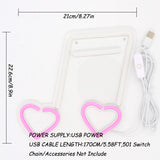 TONGER® Heart Music Symbol Wall LED Neon Sign Light