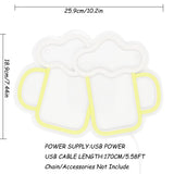 TONGER® Double Beer Cup Shape Wall LED Neon Sign Light