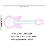 TONGER® Creative Bass Guitar Wall LED Neon Sign Light