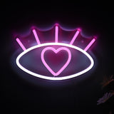 TONGER® Heart In Eye Wall LED Neon Sign Light