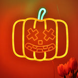 TONGER® Pumpkin Wall LED Neon Sign Light For Halloween Decoration