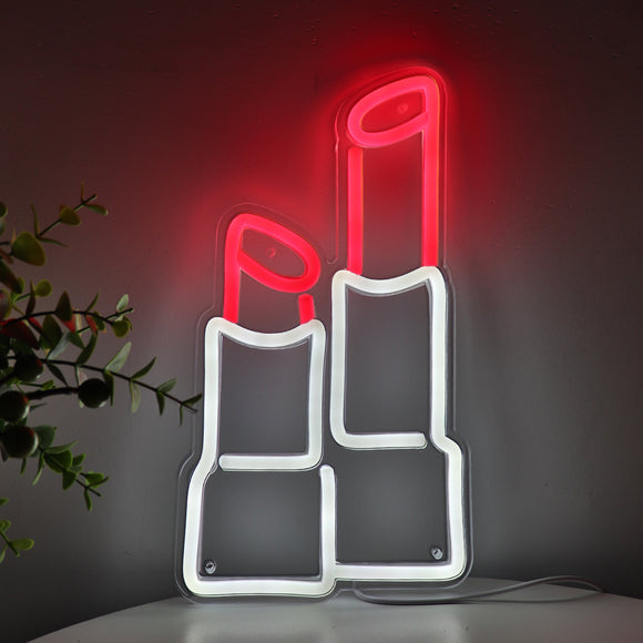 Lipstick Wall LED Neon Sign Light, Can be hang on the wall,Powered by USB