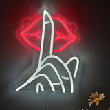 TONGER® shiss Shh Be Quiet Wall LED Neon Sign Light