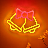 TONGER® Christmas Bells Wall LED Neon Sign Light