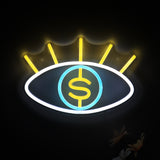 TONGER® USD Money In Eye Wall LED Neon Sign Light