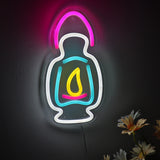 TONGER® Vintage Kerosene Lamp Oil Lamp Lantern Wall LED Neon Sign Light