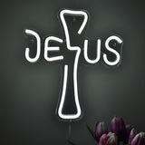 TONGER® Cross With Jesus Wall LED Neon Sign Light