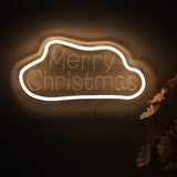 TONGER® Merry Christmas With Cloud Wall LED Neon Sign Light