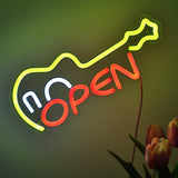 TONGER® Guitar With Open Wall LED Neon Sign Light