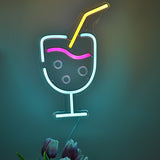 TONGER® Cocktails Juice Goblet Wall LED Neon Sign Light