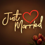 TONGER® Just Married Wall LED Neon Sign Light