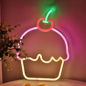 TONGER® Cupcake Wall LED Neon Sign Light