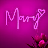 TONGER® Mary With Heart Wall LED Neon Sign Light