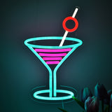 TONGER® Cocktails Wall LED Neon Sign Light