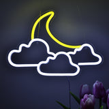 TONGER® Cloud With Moon Wall LED Neon Sign Light For Halloween Decoration