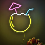 TONGER® Coconut Juice Cocktails Wall LED Neon Sign Light