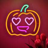 TONGER® Pumpkin Wall LED Neon Sign Light For Halloween Decoration