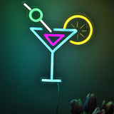 TONGER® Cocktaisl Juice With lemon Wall LED Neon Sign Light