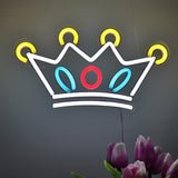 TONGER® Crown With Diamond Wall LED Neon Sign Light
