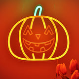 TONGER® Pumpkin Wall LED Neon Sign Light For Halloween Decoration