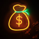 TONGER® Cashier USD Money Pocket Wall LED Neon Sign Light