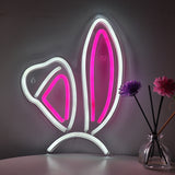 TONGER® Rabbit Ears Wall LED Neon Sign Light