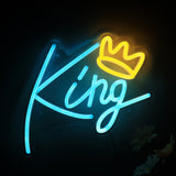 TONGER® King With Crown Wall LED Neon Sign Light