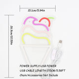 TONGER® Ice-cream Cone With Cherry Wall LED Neon Sign Light