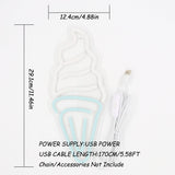 TONGER® Ice-cream Cone Wall LED Neon Sign Light