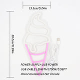 TONGER® Ice-cream Cone Wall LED Neon Sign Light