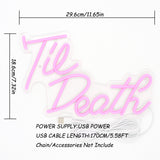 TONGER® Til Death Wall LED Neon Sign Light