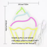 TONGER® Cupcake Muffin Wall LED Neon Sign Light