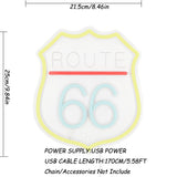 TONGER® Route 66 Wall LED Neon Sign Light