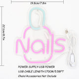 TONGER® Nails Wall LED Neon Sign Light