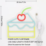 TONGER® Cherry Cake Wall LED Neon Sign Light