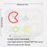 TONGER® Game Zone With Icon Wall LED Neon Sign Light