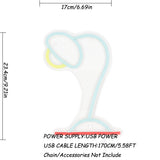 TONGER® Clock Wall LED Neon Sign Light