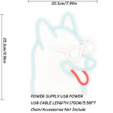 TONGER® Husky Huskies Dog Wear Sunglasses Wall LED Neon Sign Light