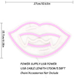 TONGER® Bloodsucker Vampire Lips With Shaped Teeth Haloween Wall LED Neon Sign Light
